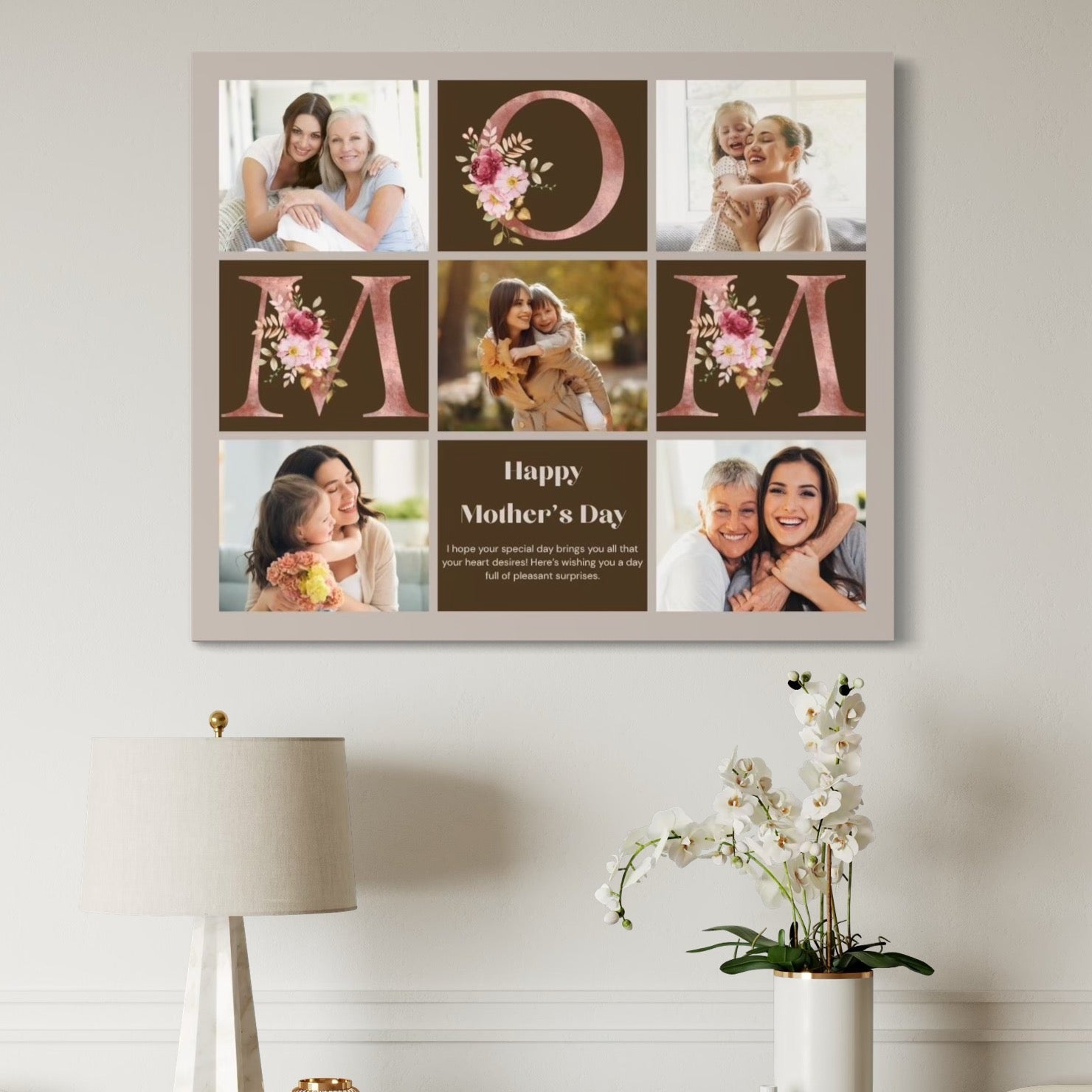 Tablou canvas decorativ cu tablou canvas personalizat cu fotografii de familie